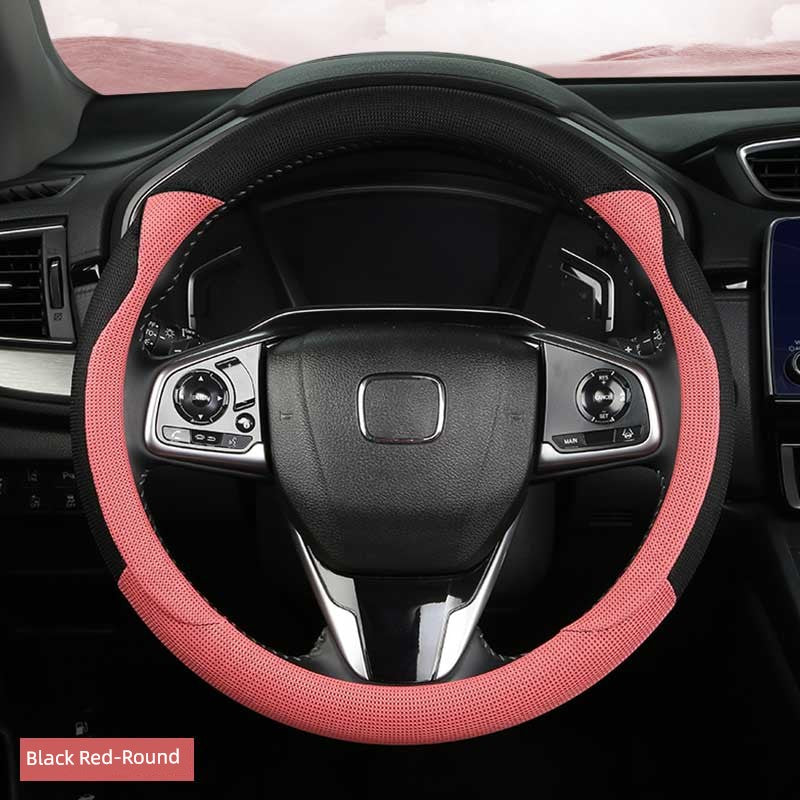 Summer Ice Silk Car Steering Wheel Cover Cute Women's Cartoon D-Type Non-Slip Sweat-Absorbing Summer Handle Cover Four Seasons Universal - Premium  from Yard Agri Supply - Just $17.95! Shop now at Yard Agri Supply