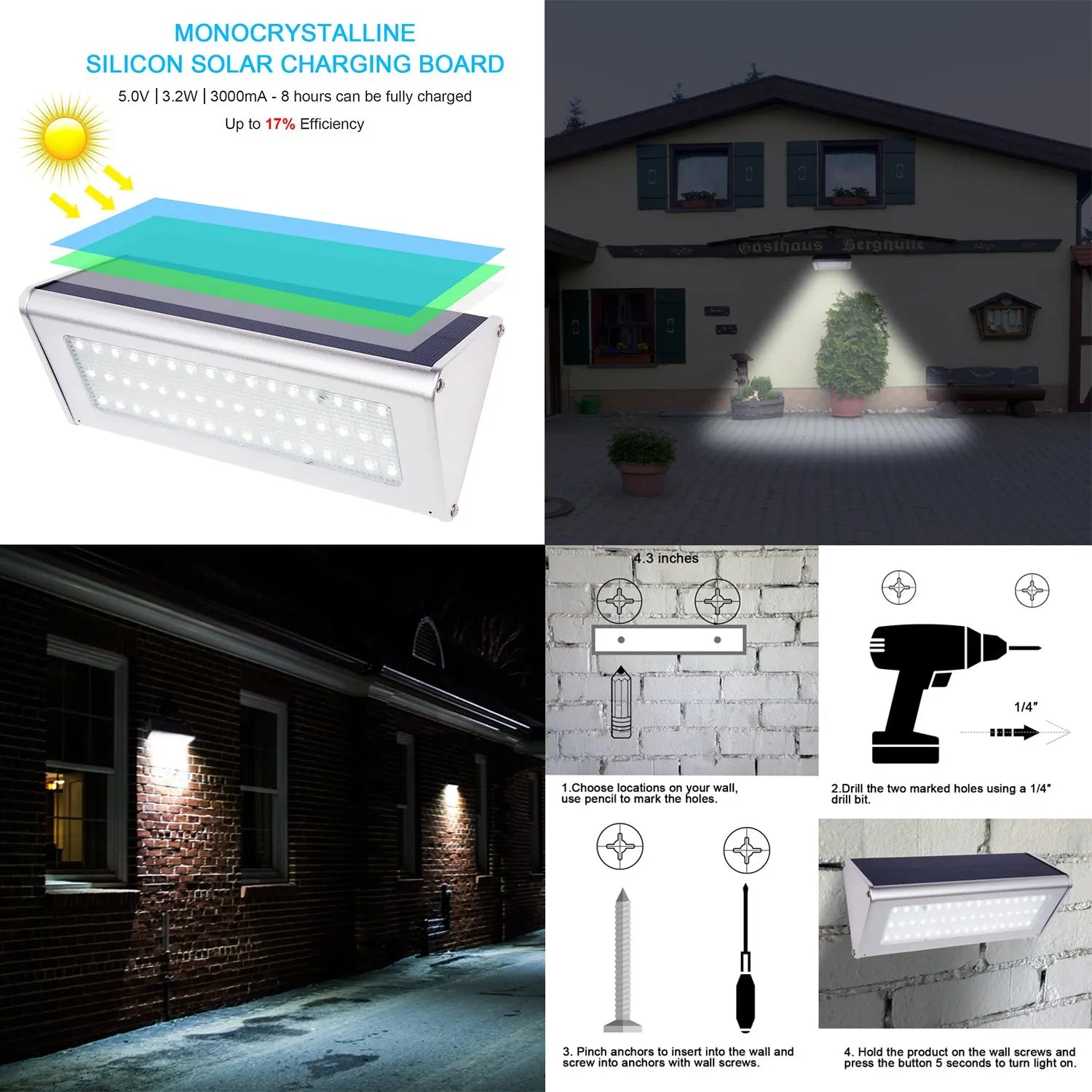 Super Bright 48LED Solar Light Outdoor WaterProof Motion Sensor 4 Mode Lighting Solar Flood Light for Garden Security Yard Patio - Premium  from Yard Agri Supply - Just $61.95! Shop now at Yard Agri Supply