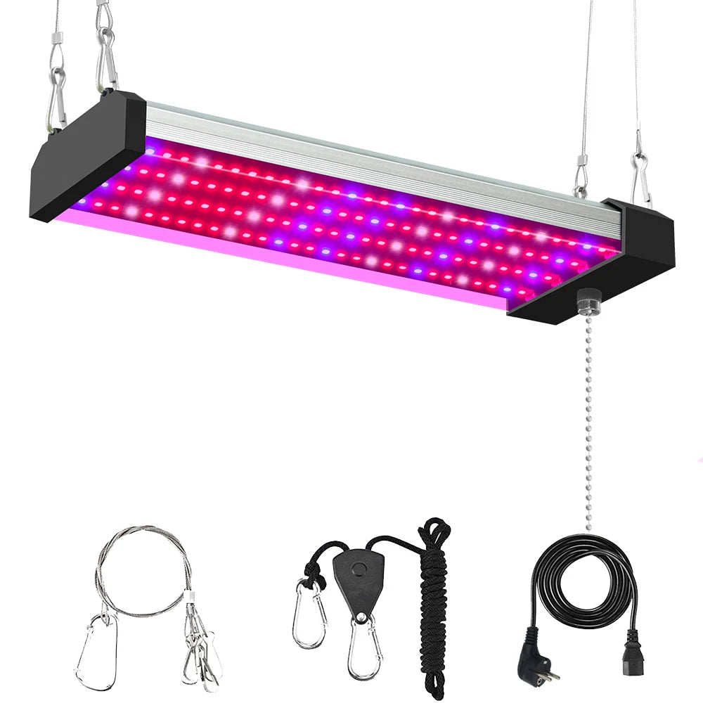 Connectable LED Plants Grow Light Full Spectrum Hydroponic Growing Lamp with Pull Chain Switch Indoor Veg Flower Phytolamp Panel - Premium  from dser - Just $54.95! Shop now at Yard Agri Supply