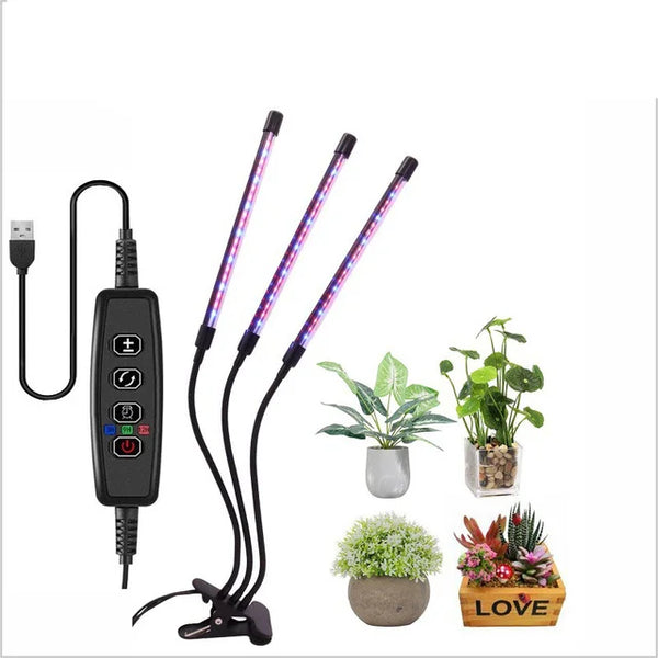 USB LED Plant Grow Light Indoor Garden 10 Dimmable Levels Grow Light Full Spectrum Timer Setting Hydroponic Greenhouse 3H/9H/12H - Premium  from dser - Just $24.95! Shop now at Yard Agri Supply