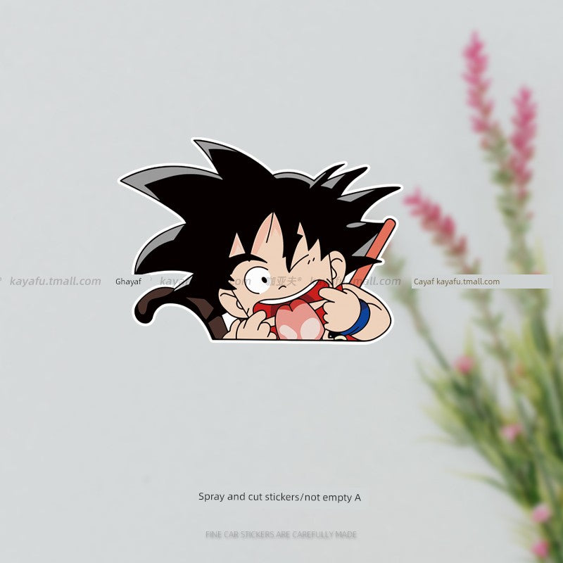 Dragon Ball Monkey King Bumper Stickers TikTok Red Car Window Glass Decorative Sticker Cartoon Animation Two-Dimensional Motorcycle Painting - Premium  from Yard Agri Supply - Just $2.95! Shop now at Yard Agri Supply