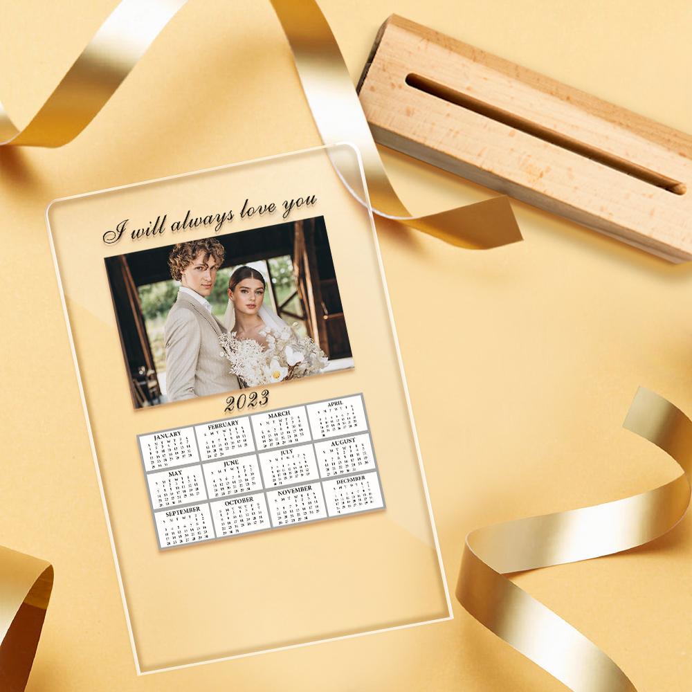 Custom Acrylic Calendar Personalized Night Light with Your Photo Gifts for Couples - Premium  from MadeMine - Just $12.90! Shop now at Yard Agri Supply