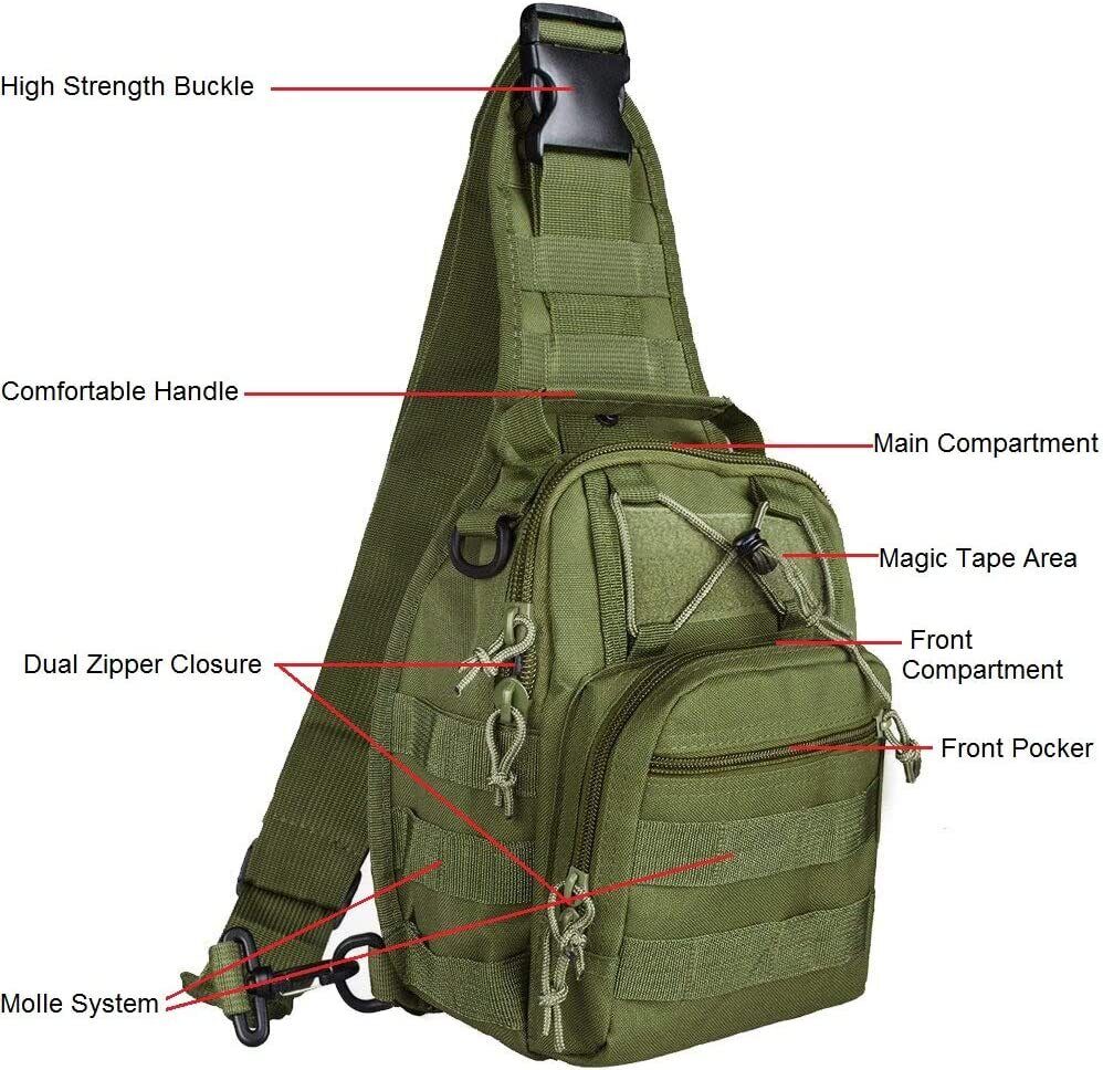 Outdoor Tactical Sling Bag Military MOLLE Crossbody Pack Chest Shoulder Backpack - Premium bags and shoes from cjdropshipping - Just $59.88! Shop now at Yard Agri Supply