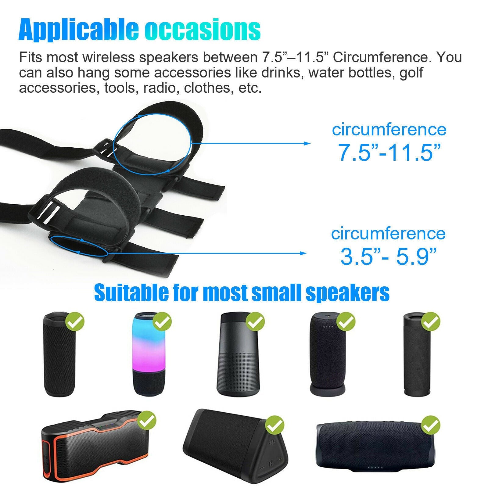 Bluetooth Speaker Mount Bike Adjustable Strap Accessories For Golf Cart Bicycle - Premium Sports and outdoors from cjdropshipping - Just $34.86! Shop now at Yard Agri Supply