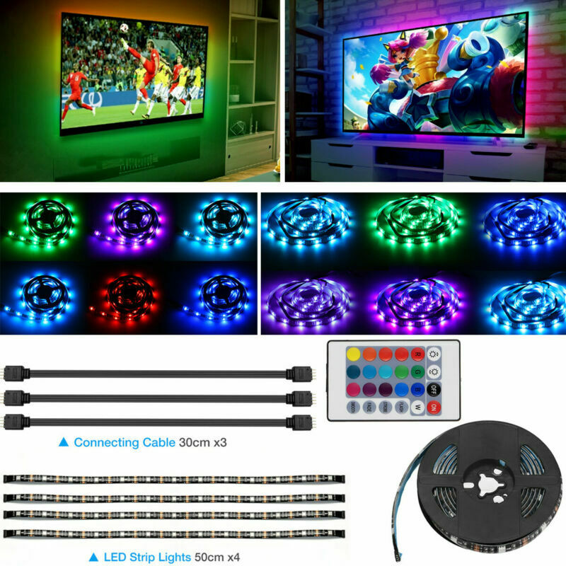 4x50CM USB 5V RGB LED Strip Background Light Remote Kit For TV Computer Lamp - Premium computer and office from cjdropshipping - Just $33.75! Shop now at Yard Agri Supply
