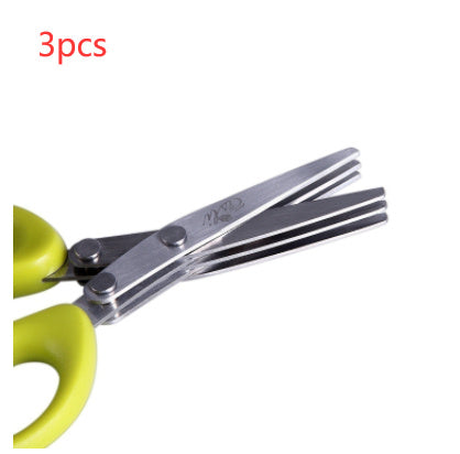 Multifunctional Multi-layer Green Onion Scissors Stainless Steel Onion Cutting Knife Herb Seaweed Spice Scissors Kitchen Scissor Kitchen Gadgets - Premium  from Yard Agri Supply - Just $9.99! Shop now at Yard Agri Supply