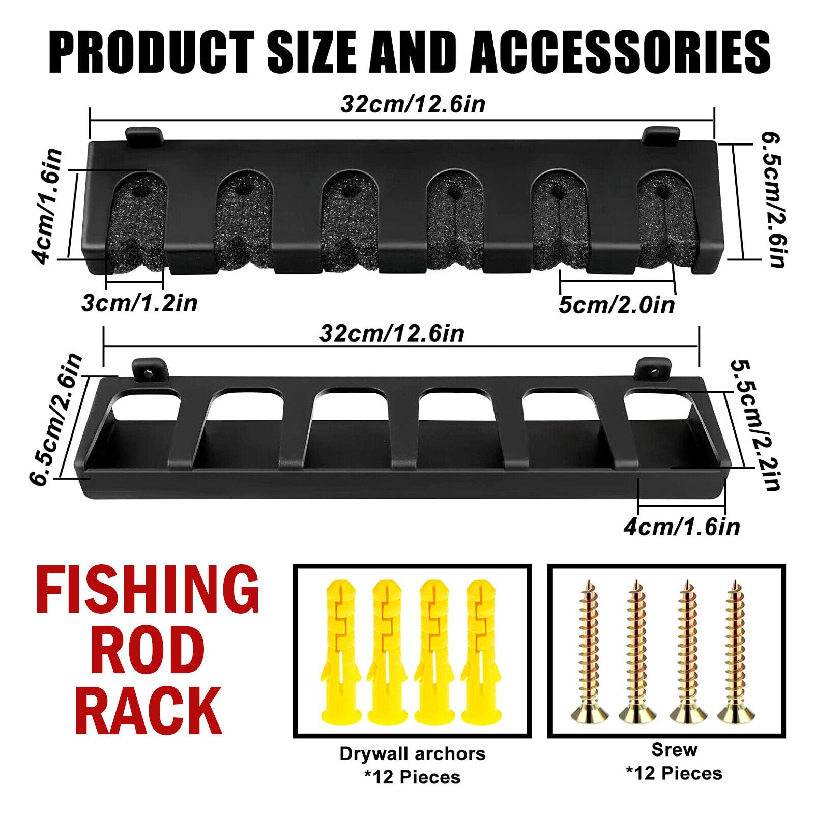 Fishing Rod Rack Vertical Holder Horizontal Wall Mount Boat Pole Stand Storage - Premium Sports and outdoors from cjdropshipping - Just $47.04! Shop now at Yard Agri Supply