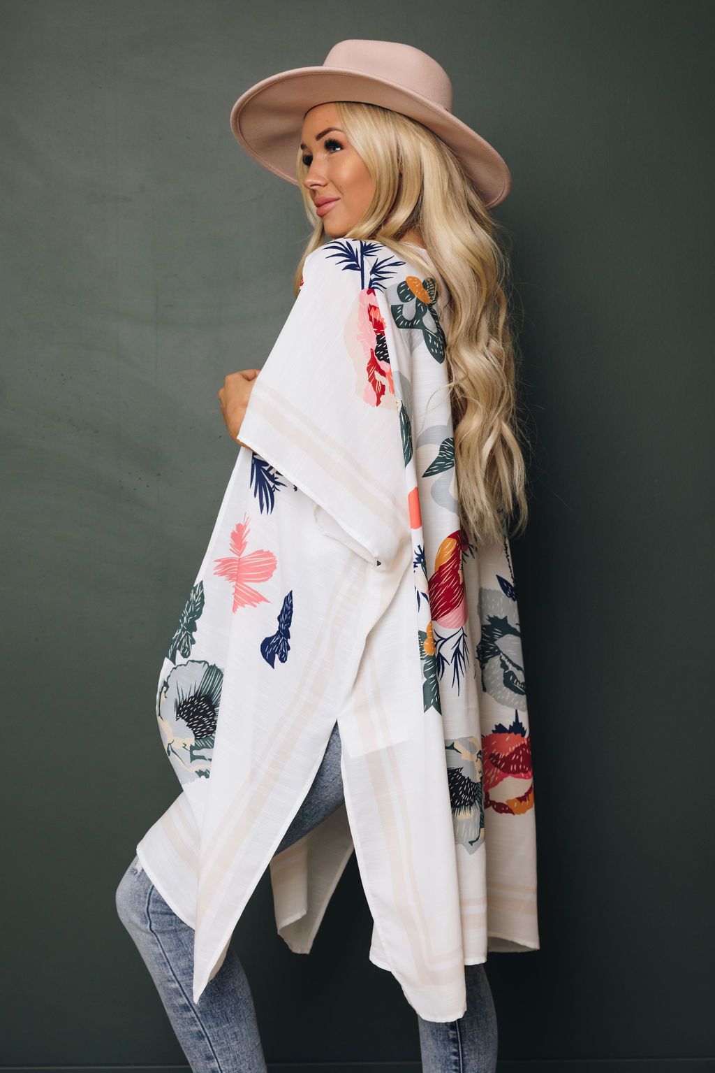 Kristen Floral Waterfall Cardigan - Premium Apparel from Stay Warm In Style - Just $52.80! Shop now at Yard Agri Supply