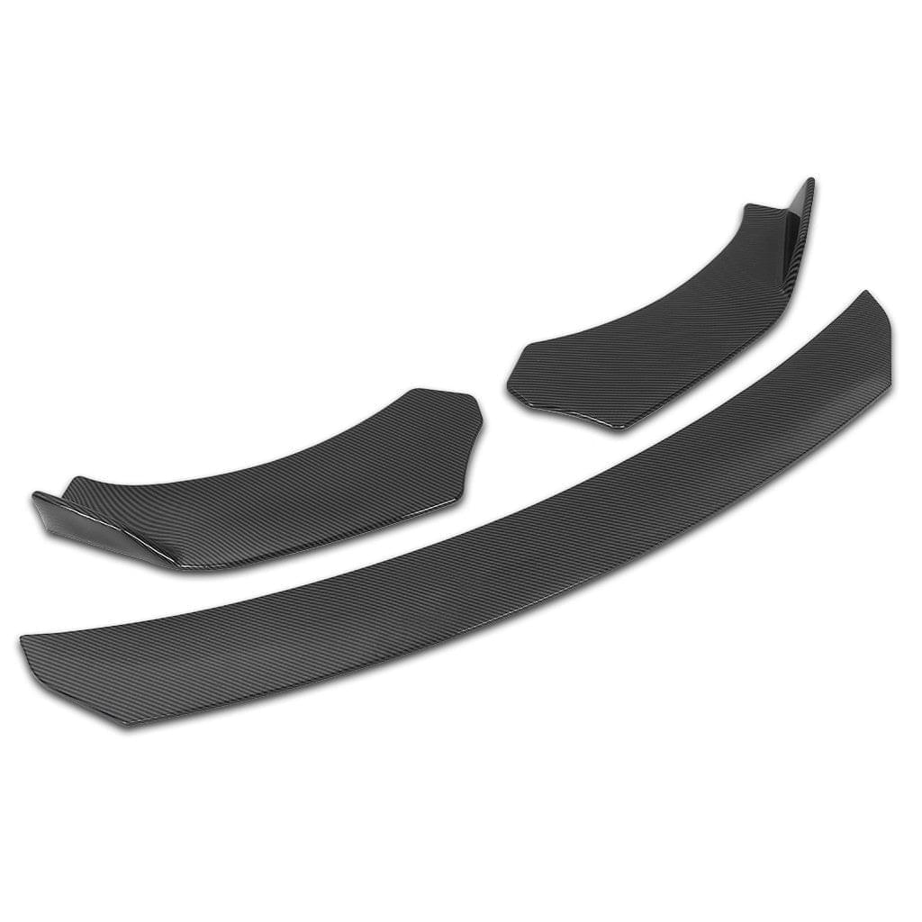 3Pcs Car Front Bumper Body Kit Addon Lip Diffuser Gloss Carbon Fiber Style US - Premium car parts from cjdropshipping - Just $465.42! Shop now at Yard Agri Supply