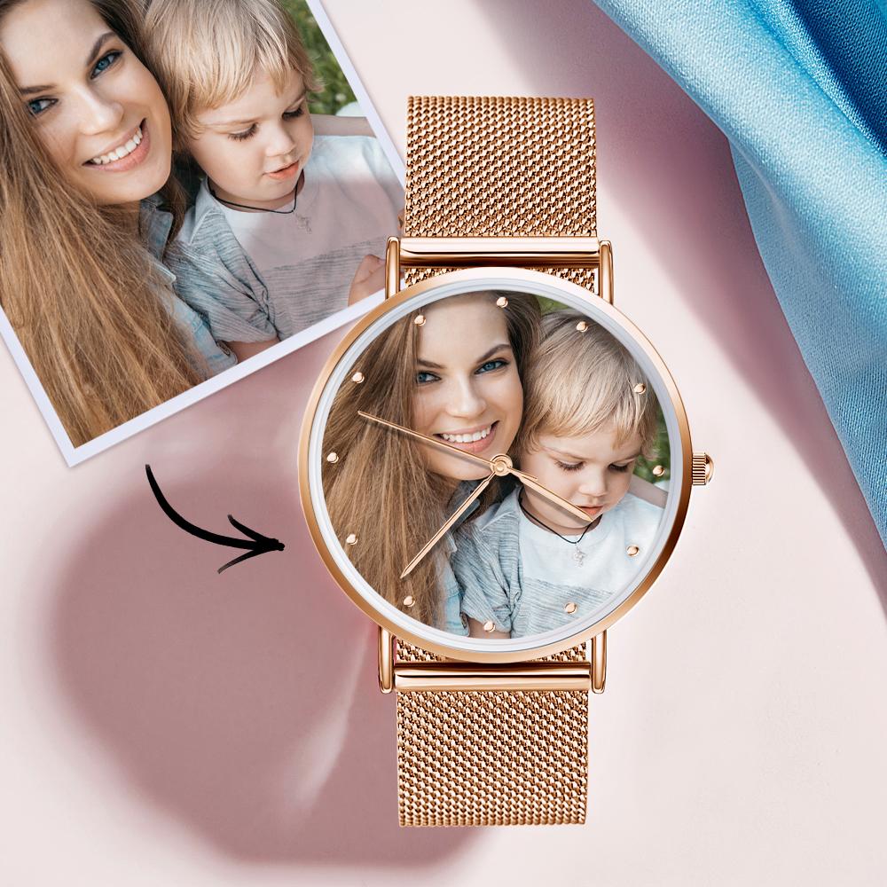 Custom Engraved Alloy Strap Unisex Photo Watch 36mm/40mm - Premium  from Mademine - Just $21.9! Shop now at Yard Agri Supply
