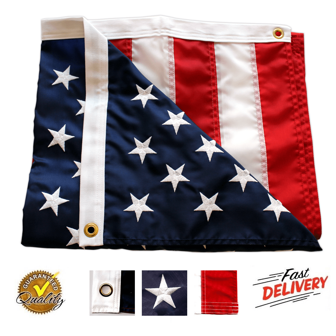 3x5ft US American Flag Heavy Duty Embroidered Stars Sewn Stripes Grommets Oxford - Premium Kids & Baby Catalog from EBRU Home, CJDROPSHIPPING - Just $45.31! Shop now at Yard Agri Supply