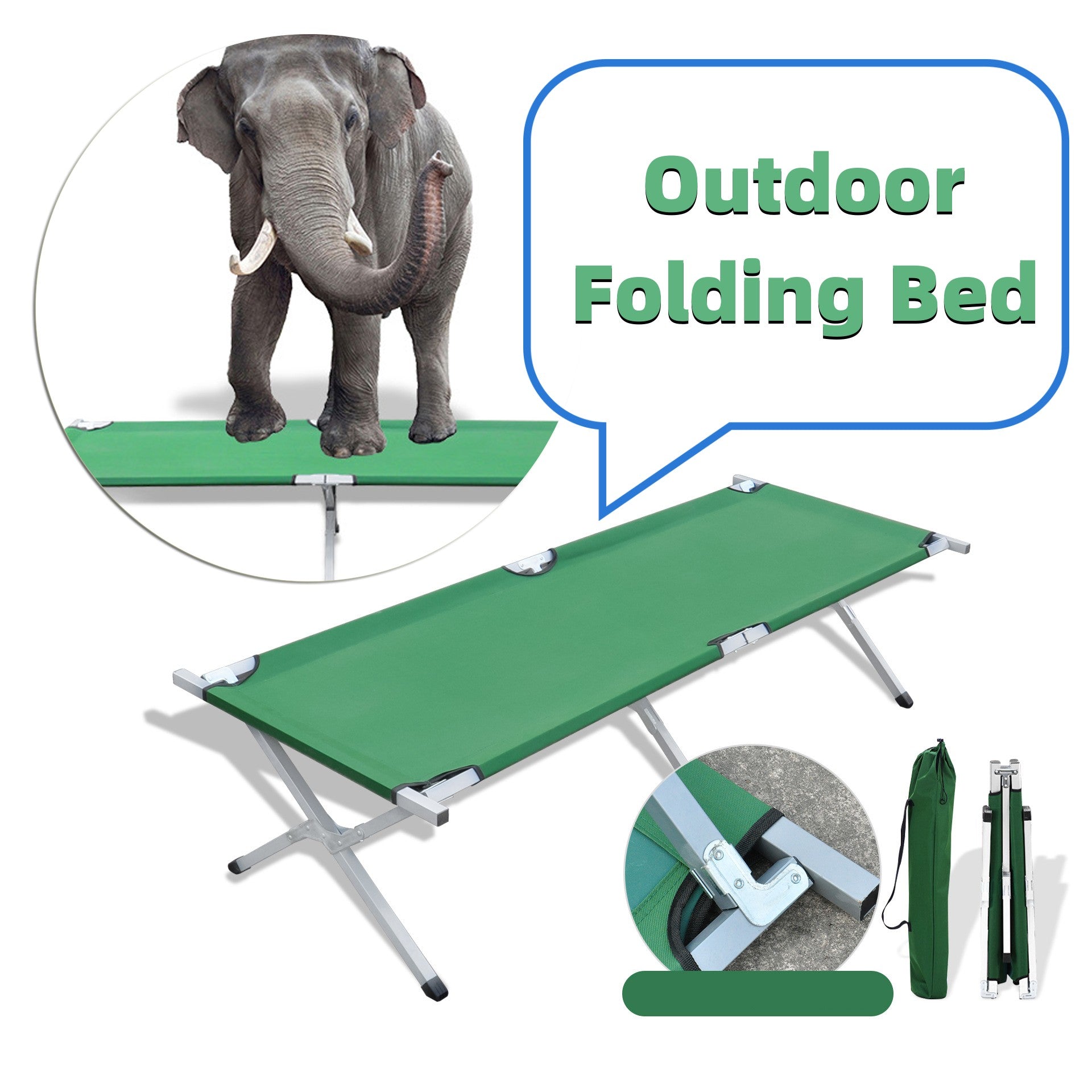 Outdoor Folding Bed Portable Aluminum Alloy - Premium  from Yard Agri Supply - Just $128.95! Shop now at Yard Agri Supply