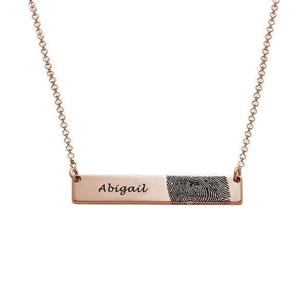 Silver Creative Jewelry Horizontal Card Necklace Engraved Letters - Premium print on demand from cjdropshipping - Just $42.99! Shop now at Yard Agri Supply