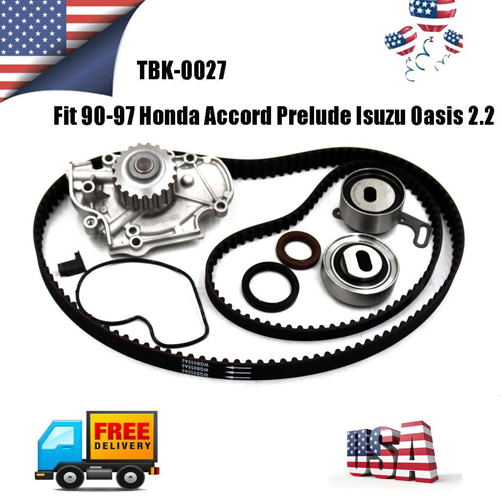 Timing Belt Kit Fits FOR 90-97 Honda Accord Prelude Isuzu Oasis 2.2  F22A1 F22B2 F22B6 - Premium car parts from cjdropshipping - Just $341.21! Shop now at Yard Agri Supply