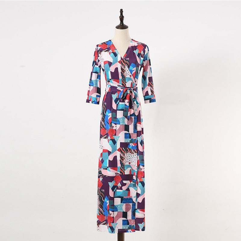 PG DVF Summer New Women's Seaside Resort Wrap Dress Slim High-Waisted Dress - Premium  from eprolo - Just $87.00! Shop now at Yard Agri Supply