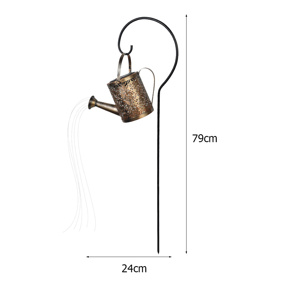 Enchanted Watering Can Outdoor Solar Watering Can Ornament Lamp Garden Art Light Decoration Hollow-out Iron Shower LED Lights - Premium Garden from cjdropshipping - Just $48.08! Shop now at Yard Agri Supply