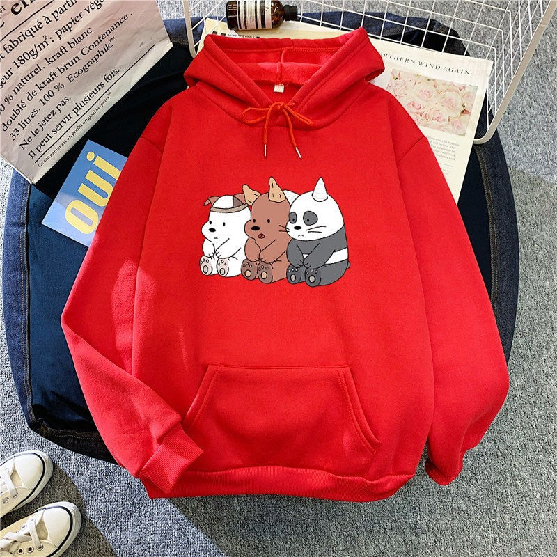 Cartoon Print Students Hooded Sweater - Premium  from eprolo - Just $18.7! Shop now at Yard Agri Supply