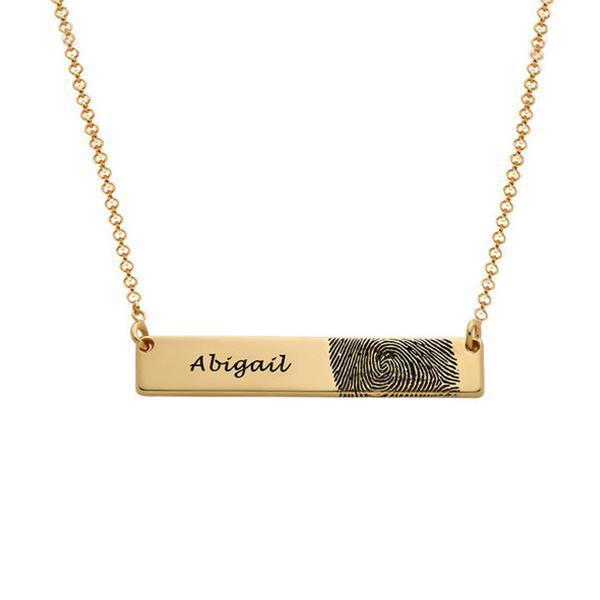 Silver Creative Jewelry Horizontal Card Necklace Engraved Letters - Premium print on demand from cjdropshipping - Just $42.99! Shop now at Yard Agri Supply