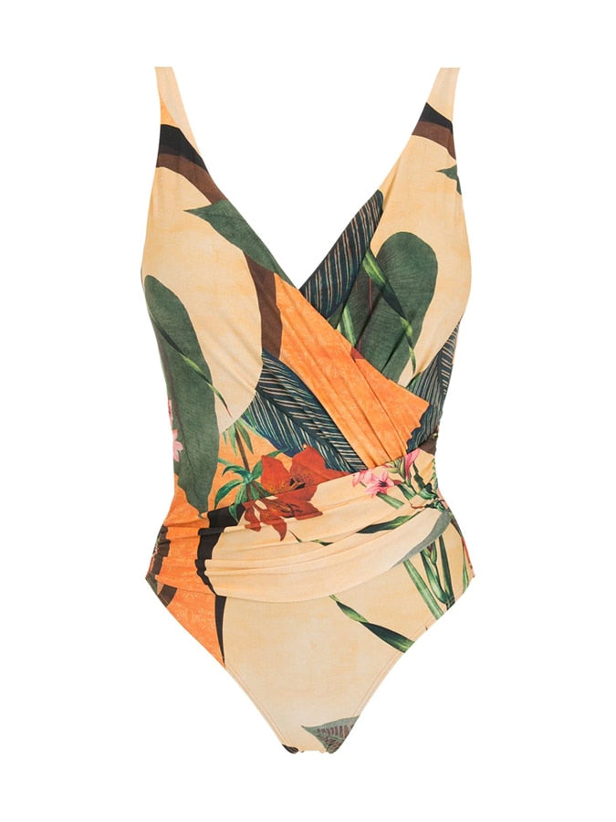 Printed Crinkle Chic One Piece Swimsuit Summer Swiming Suit Luxury Monokini Sexy Swimwear For Girl With Cover Up - Premium  from eprolo - Just $23.86! Shop now at Yard Agri Supply