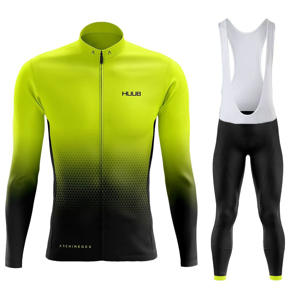 Spring And Autumn New HUUB Team Version Of The Long Sleeved Cycling Suit Suit Quick Dry Breathable Straps Bicycle Clothing - Premium  from eprolo - Just $57.00! Shop now at Yard Agri Supply