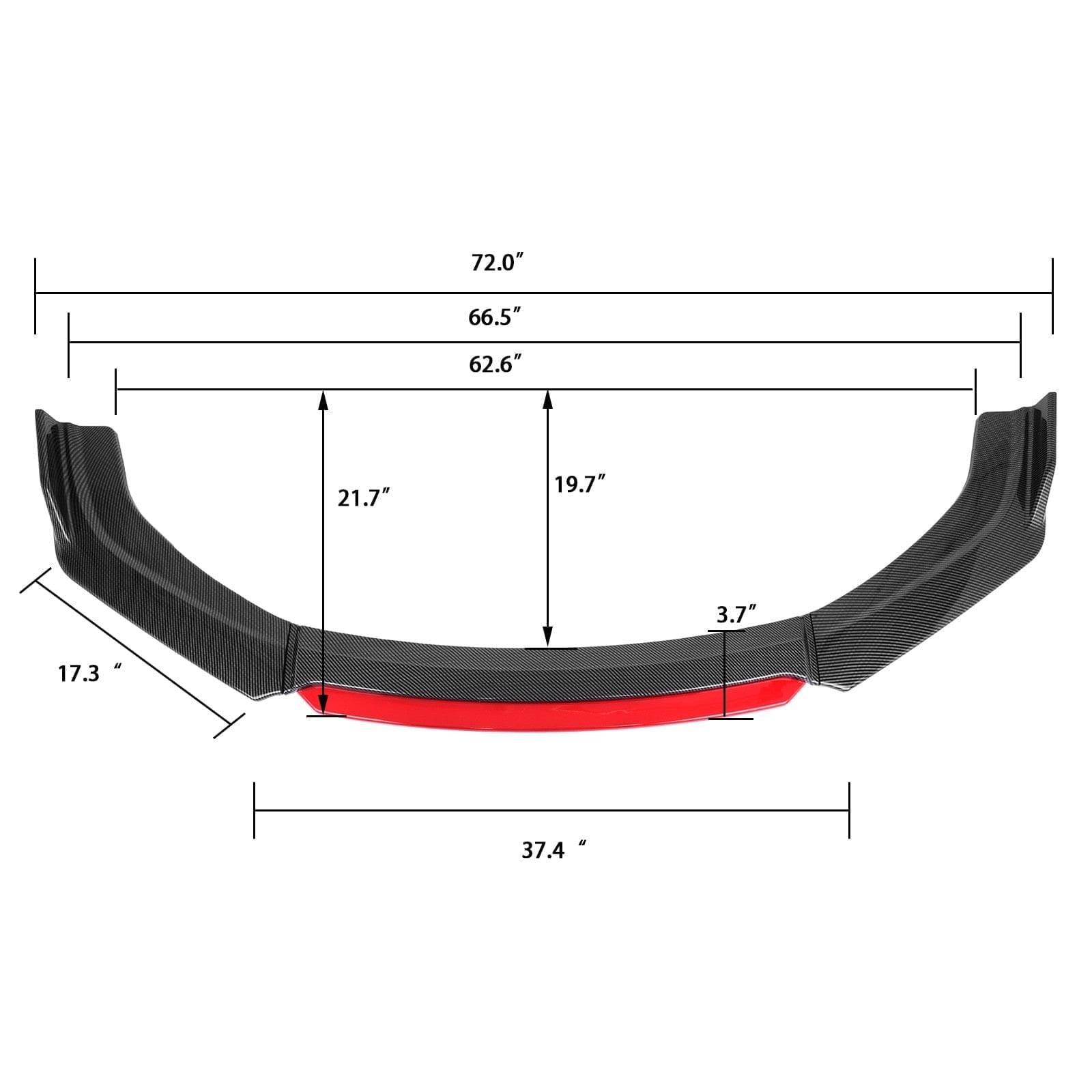 4Pcs Universal Front Bumper Lip Spoiler Splitter Protector Under Panel Diffuser - Premium car parts from cjdropshipping - Just $313.18! Shop now at Yard Agri Supply