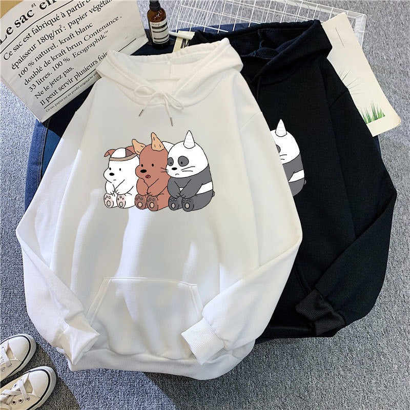 Cartoon Print Students Hooded Sweater - Premium  from eprolo - Just $18.70! Shop now at Yard Agri Supply