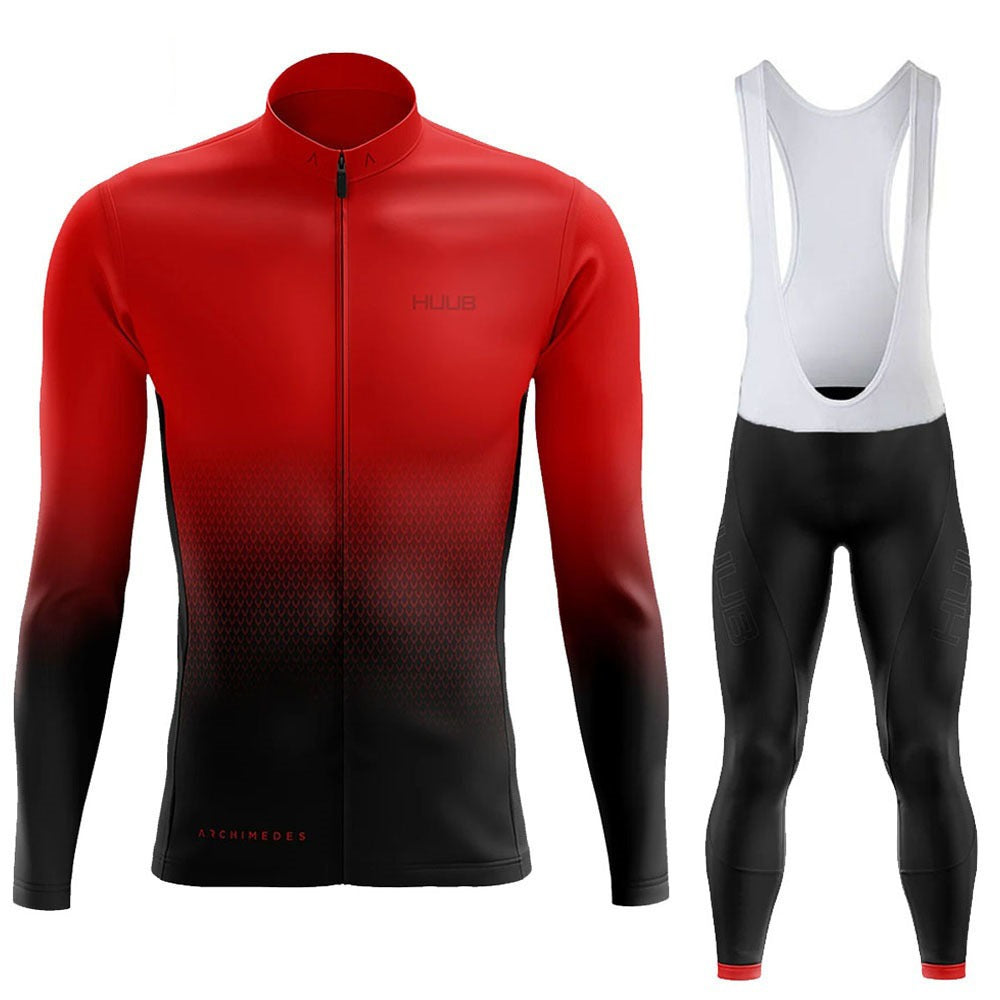 Spring And Autumn New HUUB Team Version Of The Long Sleeved Cycling Suit Suit Quick Dry Breathable Straps Bicycle Clothing - Premium  from eprolo - Just $57.00! Shop now at Yard Agri Supply