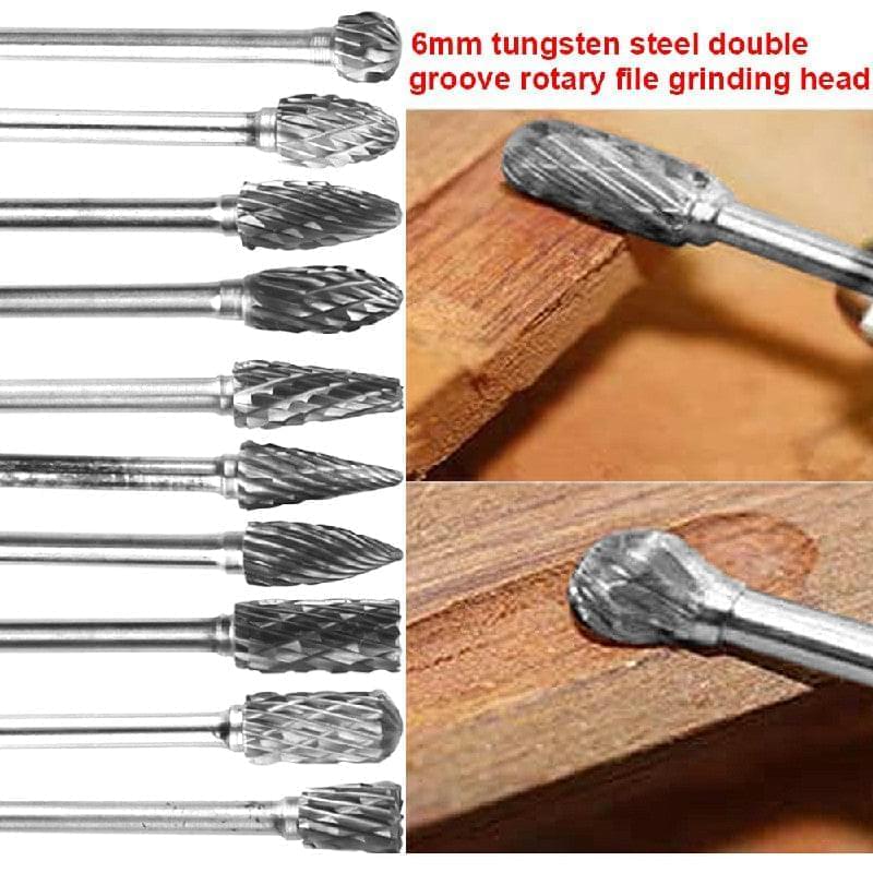 10 pcs Rotary Burr Bit Tungsten Carbide Point Die Grinder Shank Carving Set Tools - Premium  from GO DROPSHIPPING - Just $16.18! Shop now at Yard Agri Supply