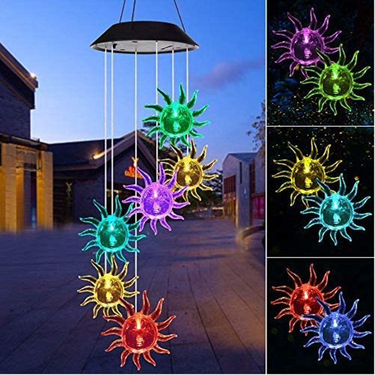 Outdoor Solar Wind Chime Lamp Hummingbird Butterfly Ball Wind Chime Garden Decoration - Premium  from Yard Agri Supply - Just $26.00! Shop now at Yard Agri Supply