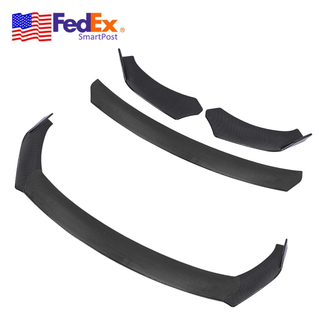 3Pcs Car Front Bumper Body Kit Addon Lip Diffuser Gloss Carbon Fiber Style US - Premium car parts from cjdropshipping - Just $180.00! Shop now at Yard Agri Supply