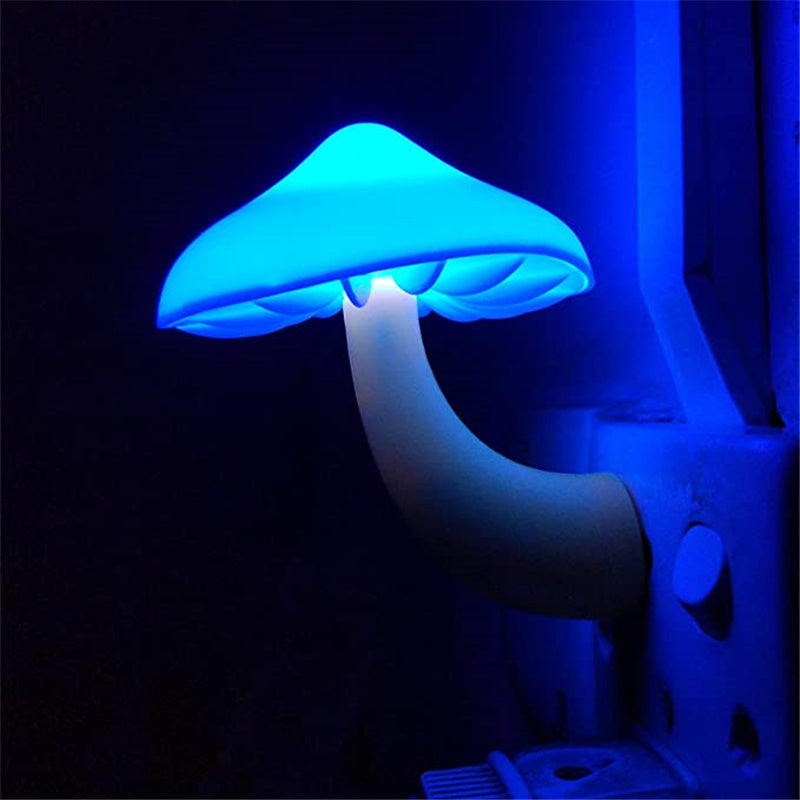 LED Night Light Mushroom Wall Socket Lamp EU US Plug Warm White Light-control Sensor Bedroom Light Home Decoration - Premium Home Living & Improvement from cjdropshipping - Just $10.63! Shop now at Yard Agri Supply