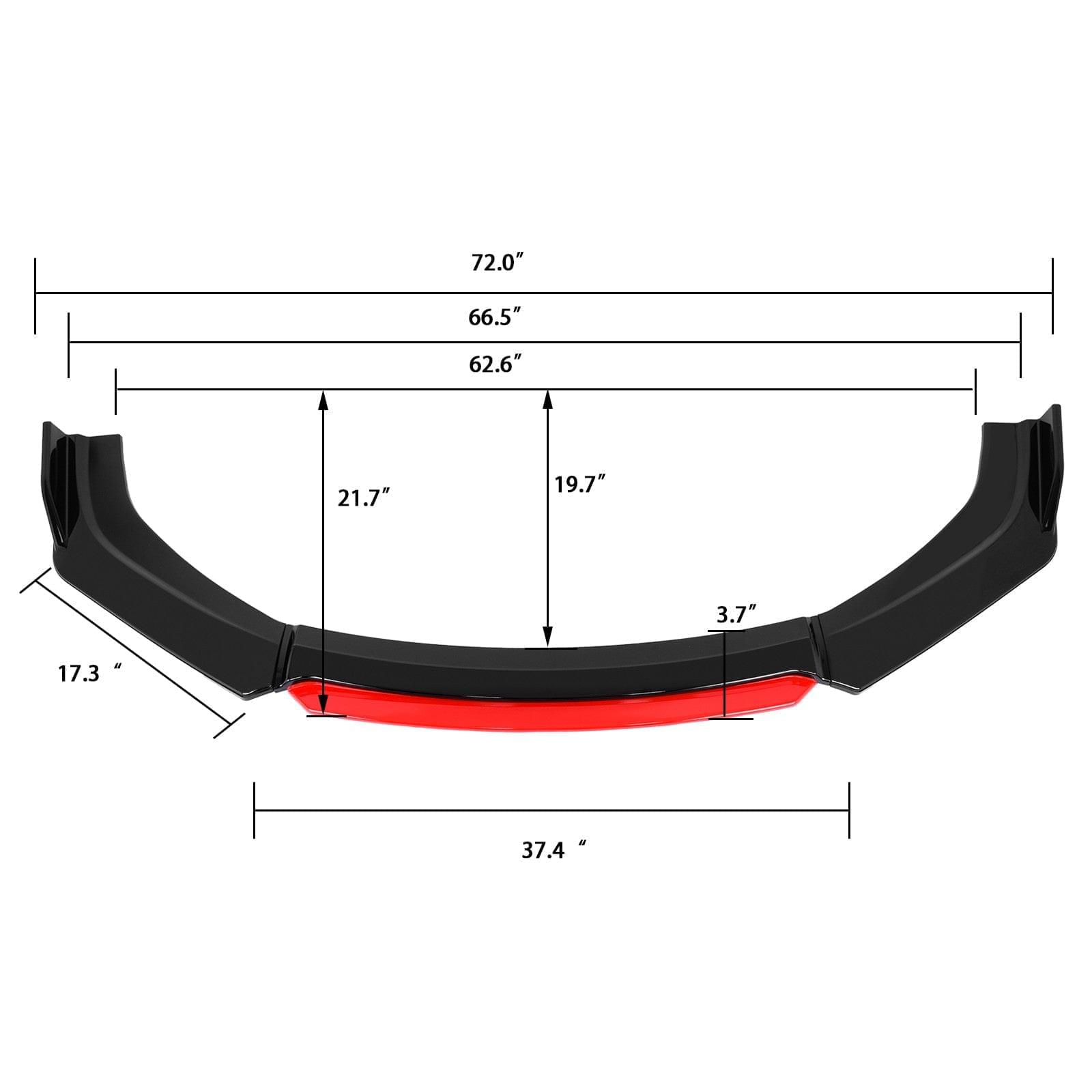4Pcs Universal Front Bumper Lip Spoiler Splitter Protector Under Panel Diffuser - Premium car parts from cjdropshipping - Just $313.18! Shop now at Yard Agri Supply